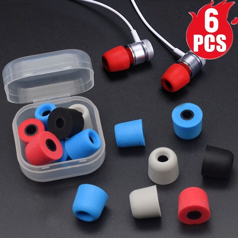 Earphone Foam Tip - 1-6 пар мягких наушников из пены